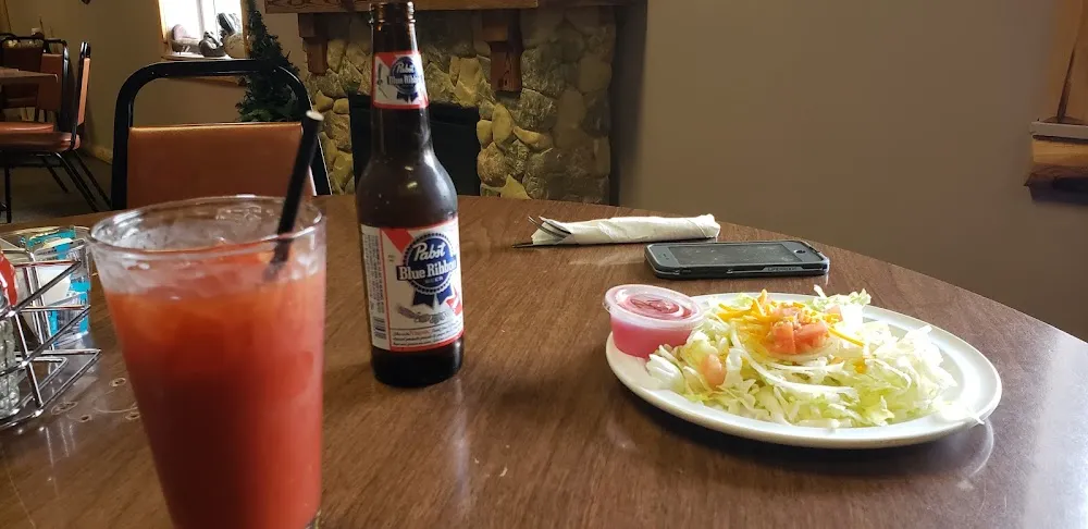 Beer Bloody Mary and Side Salad